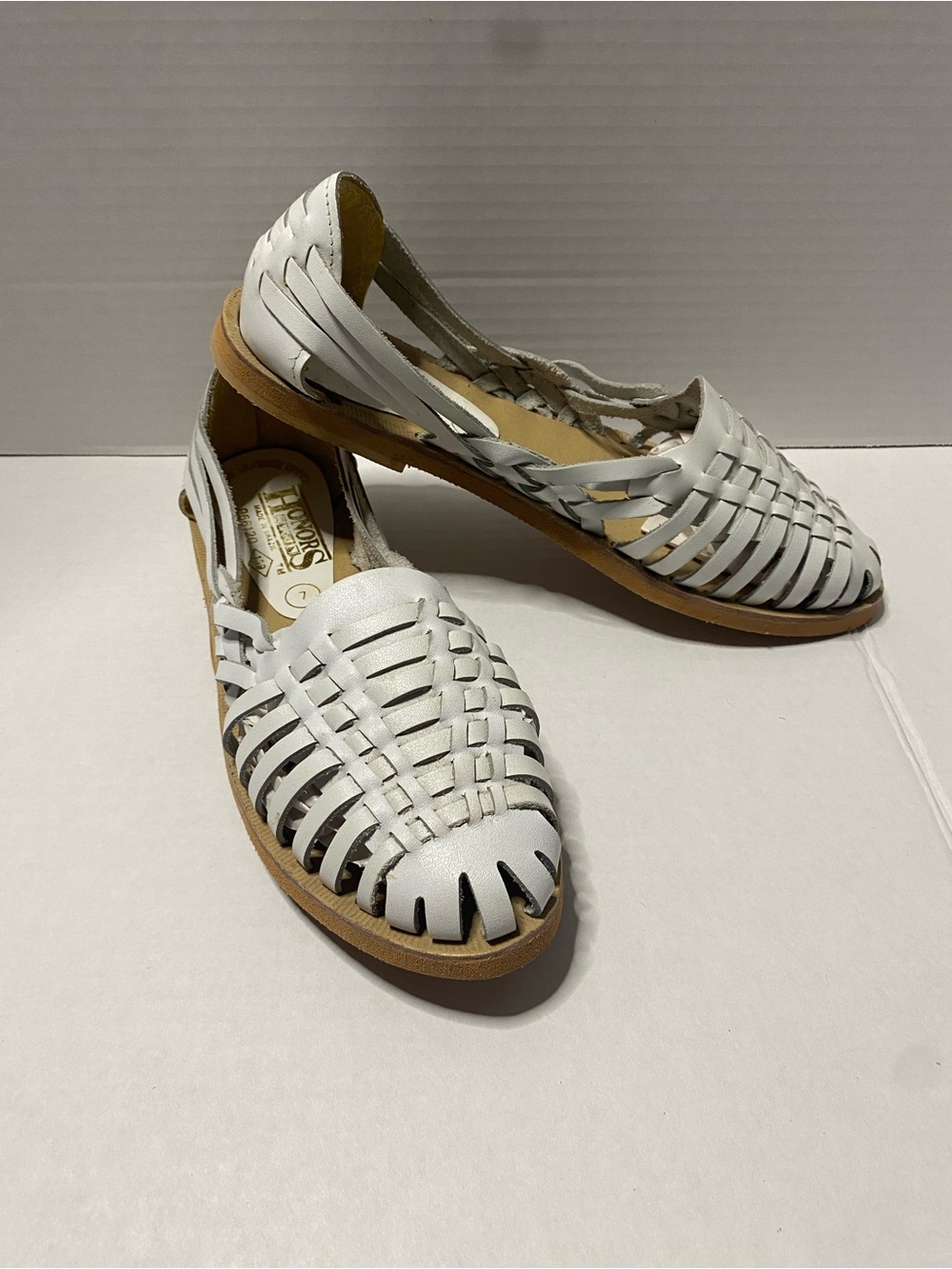 White Woven Huarache Slingback Sandals - Women
